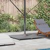 vidaXL Pied de parasol Aspect bois gris foncé 100 x 100 x 4 cm Acier