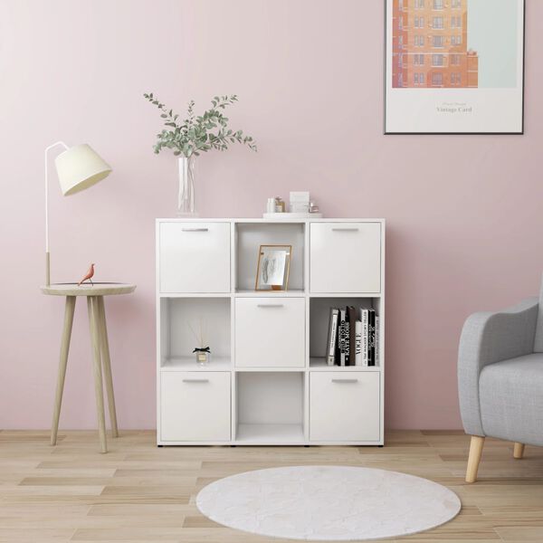 vidaXL Biblioth&egrave;que Blanc 90x30x90 cm Bois d&rsquo;ing&eacute;nierie