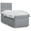 vidaXL Sommier &agrave; lattes de lit avec matelas Gris clair 100x200cm Tissu