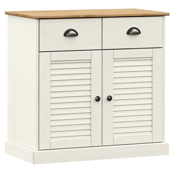 vidaXL Buffet avec tiroirs VIGO 78x40x75 cm blanc bois massif de pin