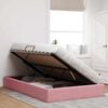 vidaXL Lit de Rangement avec matelas Rose 120 x 200 cm Velours