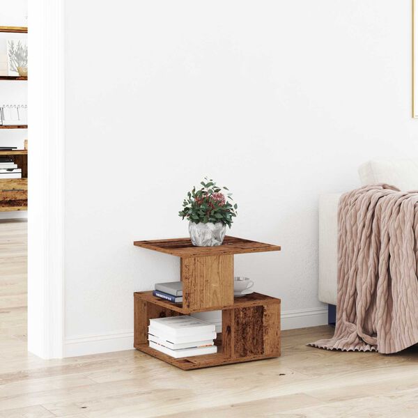 vidaXL Table d'appoint Bois Ancien 30 x 30 x 55 cm Bois d'ing&eacute;nierie