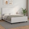 vidaXL Cadre de lit sans matelas blanc 140x190 cm similicuir