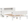 vidaXL Lit biblioth&egrave;que sans matelas blanc 140x190 cm bois pin massif
