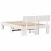 vidaXL Cadre de lit avec t&ecirc;te de lit Blanc 140 x 190 cm Pin massif