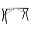 vidaXL Table &agrave; manger cadre en Y 140x80x75 cm bois de pin massif acier