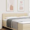 vidaXL T&ecirc;te de lit avec t&ecirc;te de lit Cr&egrave;me 180 cm Cuir synth&eacute;tique