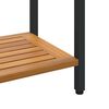 vidaXL Table de jardin avec stockage Naturel et noir 80 x 35 x 75 cm