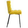 vidaXL Chaises &agrave; manger lot de 6 jaune velours