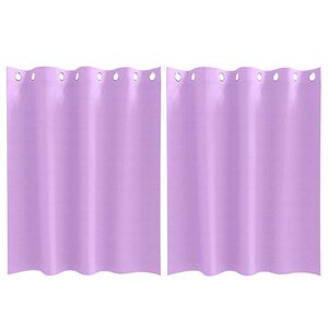 vidaXL Rideaux occultants avec anneaux 2 pc Pourpre 140 x 140 cm