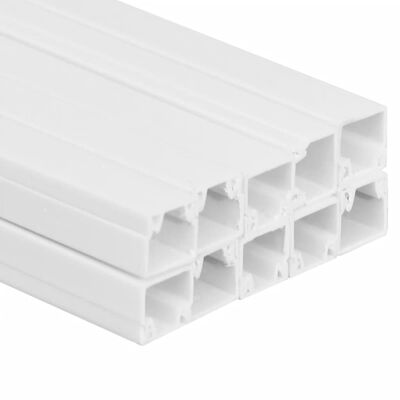 vidaXL Goulotte de câble 30x15 mm 10 m PVC