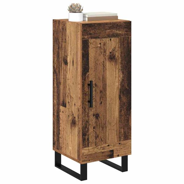 vidaXL Buffet Bois Ancien 34,5 x 34 x 90 cm Bois d'ing&eacute;nierie et fer