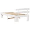 vidaXL Cadre de lit avec t&ecirc;te de lit Blanc 90 x 190 cm Pin massif