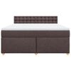 vidaXL Sommier &agrave; lattes de lit avec matelas Marron fonc&eacute; 180x200 cm