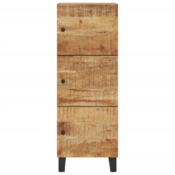vidaXL Buffet avec 3 portes 40x33x110 cm bois massif manguier et fer