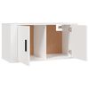 vidaXL Ensemble de meubles TV 2 pcs Blanc Bois d'ing&eacute;nierie