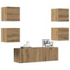 vidaXL Ensemble de meuble TV mural 5 pcs ch&ecirc;ne artisanal