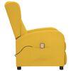 vidaXL Fauteuil de massage Jaune Tissu