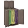 vidaXL Poubelle avec 2 portes Marron 65x45x88 cm PP