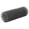 vidaXL Grillage acier avec rev&ecirc;tement en PVC 10x0,5 m gris