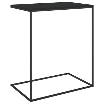 vidaXL Table d'appoint Noir 55x35x66 cm Bois d'ingénierie