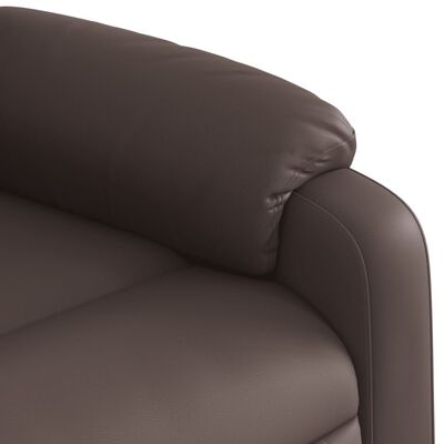 vidaXL Fauteuil inclinable électrique marron similicuir