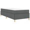 vidaXL Cadre de lit avec matelas Gris fonc&eacute; 90 x 200 cm tissu