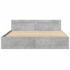 vidaXL Cadre de lit avec t&ecirc;te de lit sans matelas gris b&eacute;ton 180x200cm