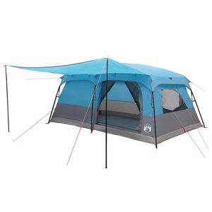 vidaXL Tente familiale 14 personne Bleu Polyester et Acier