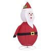 vidaXL D&eacute;coration de No&euml;l Figurine P&egrave;re No&euml;l LED Tissu de luxe 120 cm