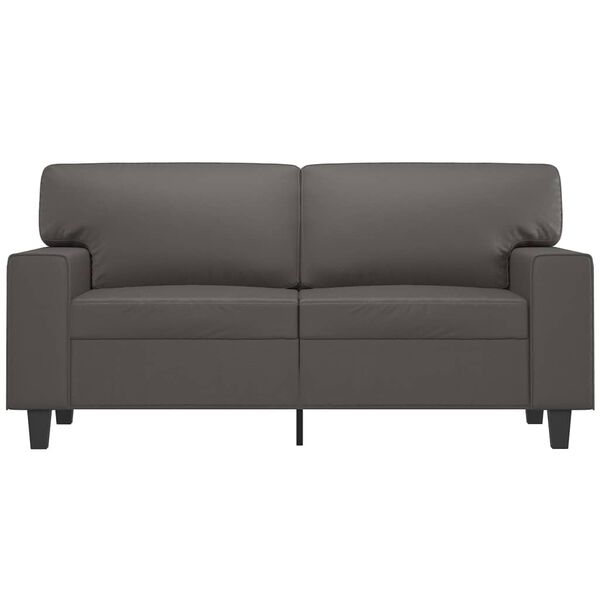 vidaXL Canap&eacute; &agrave; 2 places Gris 120 cm Similicuir
