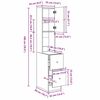 vidaXL Buffet de cuisine avec tiroir Bois ancien 32 x 50 x 180 cm