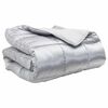 vidaXL Duvet d'hiver Argent&eacute; 200 x 155 cm Satin et Microfibre