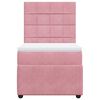vidaXL Sommier &agrave; lattes de lit avec matelas Rose 90x190 cm Velours