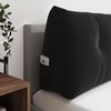 vidaXL Coussin de Dos Noir 200 x 24 x 50 cm Velours