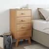 vidaXL Table de chevet OLDEN marron bois de pin solide