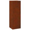 vidaXL Support de Plante 2 pcs Rouill&eacute; 24 x 24 x 75 cm Acier patin&eacute;