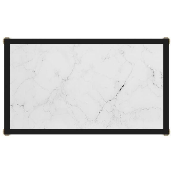 vidaXL Table console Blanc 60x35x75 cm Verre tremp&eacute;