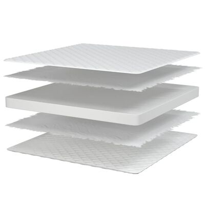 vidaXL Matelas en mousse à mémoire de forme blanc 140x190x17 cm