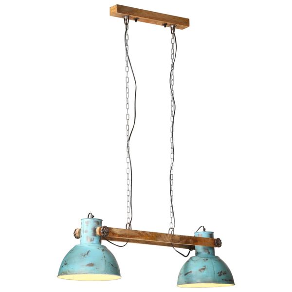 vidaXL Lampe suspendue 25 W bleu d&eacute;lav&eacute; 85x28x109 cm E27