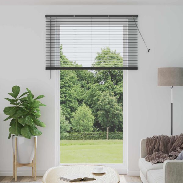 vidaXL Store V&eacute;nitien R&eacute;glable Gris Argent&eacute; 213 x 140 cm PVC