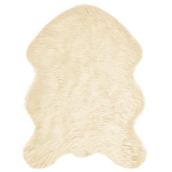 vidaXL Tapis en fausse Tafalla Cr&egrave;me 80 x 120 cm Polyester