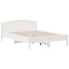 vidaXL Cadre de lit sans matelas blanc 150x200 cm bois de pin massif