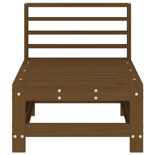 vidaXL Canap&eacute;s centraux de jardin 2 pcs marron miel bois de pin solide