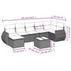 vidaXL Salon de jardin 8 pcs avec coussins noir r&eacute;sine tress&eacute;e