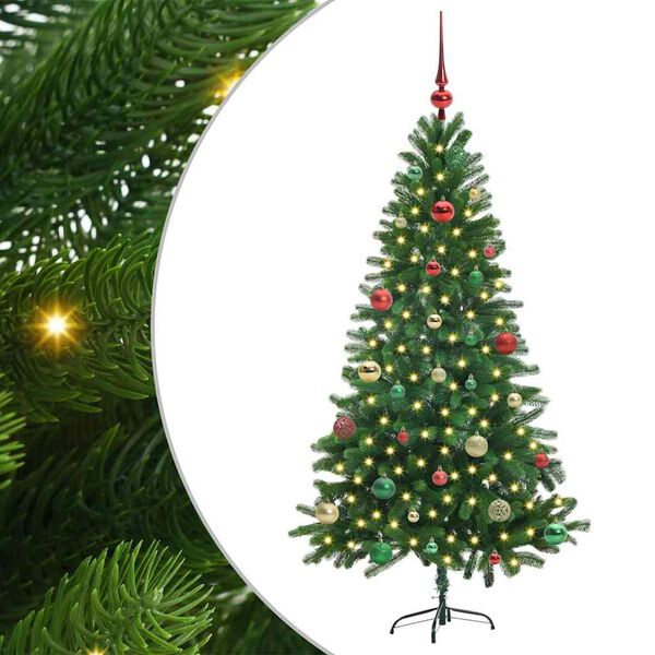 vidaXL Sapin de No&euml;l avec 150 LED avec support Vert 150 cm PE