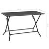 vidaXL Ensemble &agrave; manger de jardin 3 pcs Acier Anthracite