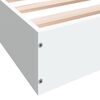 vidaXL Cadre de lit sans matelas blanc 135x190 cm bois d'ing&eacute;nierie