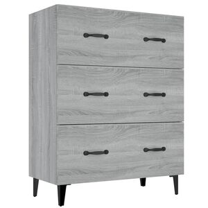 vidaXL Buffet sonoma gris 69,5x34x90 cm bois d'ing&eacute;nierie