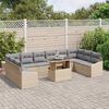vidaXL Ensemble de canap&eacute; de jardin 11 pcs beige et gris clair